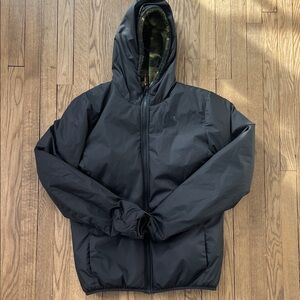 Helly Hansen Reveraible Black Puffer Jacket with camo fleece option